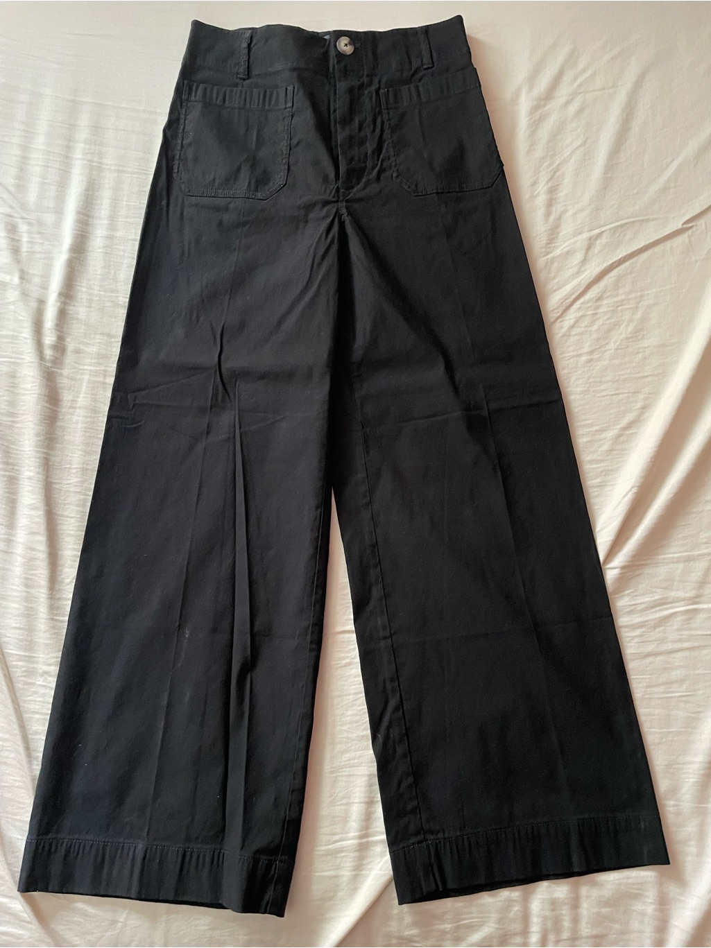 Anthropologie Maeve The Colette Black Wide-Leg Trousers
